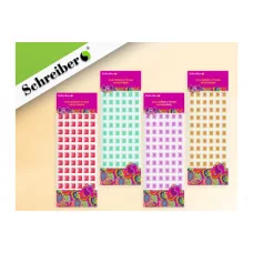 Наклейки-стразы акриловые S 2105 КВАДРАТНЫЕ, 10х22 см., 10 видов в ассортименте.