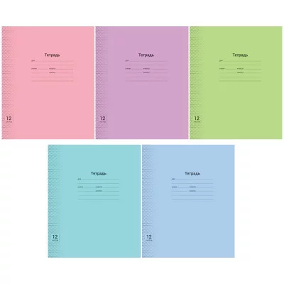 Тетрадь для прописей 12л., частая косая линия ArtSpace "Однотонная. Линовка" 257136