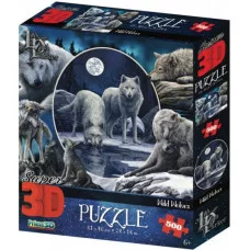 Пазл Super 3D "Коллаж "Волки",500 дет.