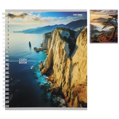 Тетрадь 80л клетка/гребень мелов "Горные пейзажи-3" 60г/м2 ПРОФ-ПРЕСС 80-8421 223883