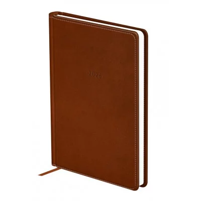 Ежедневник датированный 2026г., А5, 176л., твердый переплет, кожзам, BG "Winner. Brown", коричневый 380081