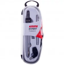 Готовальня Berlingo "Expert", 4 предмета, циркуль 135мм, пластиковый футляр BERLINGO_ 231677