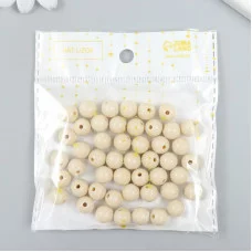 Бусины пластик "Белый песок" глянец набор 25 гр d=1 см   9424530