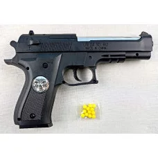 Пистолет (длина 22см) LIN DA с черепом в пакете 007