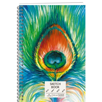 Скетчбук А5 60л "SKETCHBOOK. Feather" КанцЭксмо ТС5605072