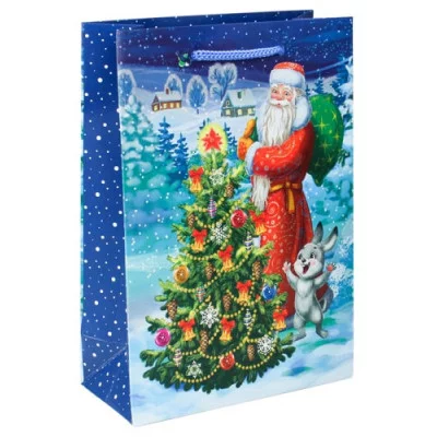Dream cards Пакет подарочный с матовой ламинацией 22x31x10см (ML)Украшаем ёлку вместе,210г  ПКП-6137
