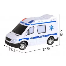 AUTODRIVE Р/У Машинка "Полиция", 1:18, 4 канала, свет, цвет белый, в/к, 28*11*19,2см JB1167975