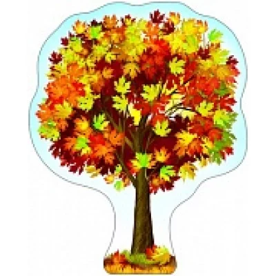 Ф-8736 Плакат вырубной А3. Клен осенний (с уф-лаком) / (серия) Сфера
