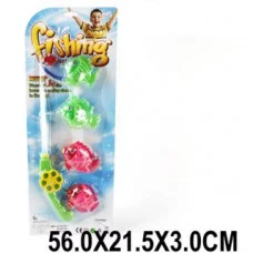 Набор рыбалка, удочка, 4 рыбки, свет Shantou Gepai 632703