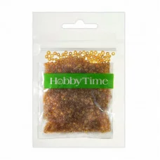 Бисер круглый прозрачный 2мм 10гр золотой №2 2-640/02 Альт 375037