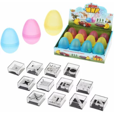 Головоломка с шариком в яйце, ассорт., блистер M0293-1