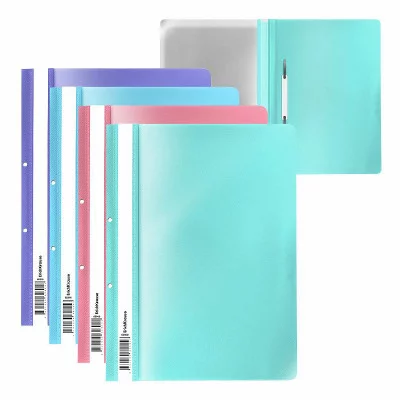 Папка-скоросшиватель с перфорацией пластиковая ErichKrause Diagonal Pastel, A4, ассорти 50485