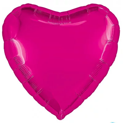 Шар (19\'\'/48 см) Сердце, Фуксия, 1 шт. 759066