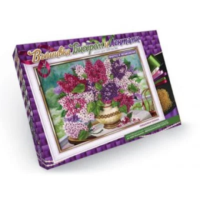 Набор для тв-ва Вышивка бисером и лентами Сирень ДАНКО-ТОЙС 322108