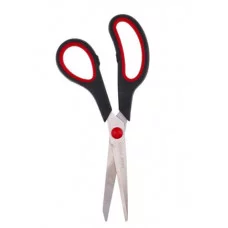 Ножницы канцелярские 19,5 см (НЖ-1090) двухцв. прорезин. кольца, в карт. блистере,  НЖ-1090