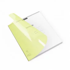 Тетрадь школьная ученическая 1шт с пластиковой обложкой на скобе ErichKrause Классика CoverPrо Neon, желтый, А5+, 18 листов, линейка 56371