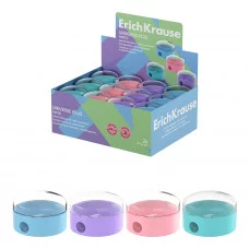 Точилка пластиковая ErichKrause Universe Plus, Pastel, с контейнером, ассорти 60013