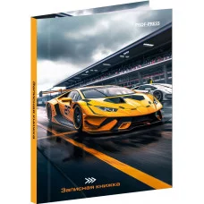 ЗАПИСНАЯ КНИЖКА А7 64л. ЖЁЛТАЯ СПОРТИВНАЯ МАШИНА 64-1680 переплет 7БЦ 64-168