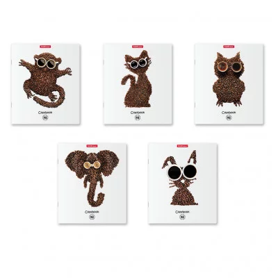 Тетрадь общая ученическая ErichKrause Кофейные метаморфозы 48 листов клетка выборочный 58283