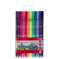 Набор ручек капиллярных (НР-4743) 12 цв, гексагональный корпус, d=0,4 мм,  НР-4743