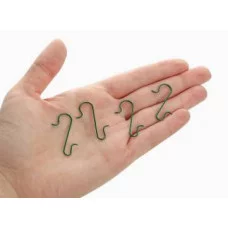 Набор металлических крючков (для ёлочных украшений) 80 шт зеленые 3*1 2см НУ-9916