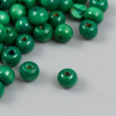 Бусины для творчества дерево "Зелёные" d=0,8 см набор 20 гр   9888417