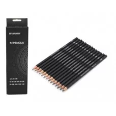 Карандаш Brutfuner XC-12 14шт. деревянные, заточенные, 14 видов мягкости 323842