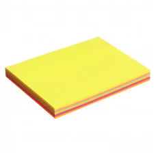 Блок с липким краем 76мм*102мм 100л, 5цв флюор 5491834