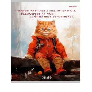 Тетрадь КЛЕТКА 48л. ОБиЗР «ЖИЛ БЫЛ КОТ» стандарт, б/о TM Prof-Press Т48-2320