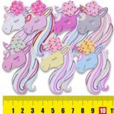 Заколка для волос "Единорог", зажим, ассорти, ЦЕНА ЗА 1 ШТ. 5533 /1 /10 /100 /3000