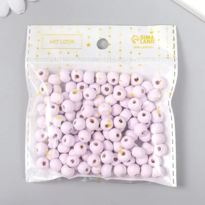 Бусины для творчества дерево "Ирис" d-0,8 см, набор 20 гр   9463298