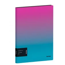 Папка на 4 кольцах Berlingo "Radiance", 24мм, 600мкм, D-кольца, с внутр. карманом, розовый/голубой градиент 299487