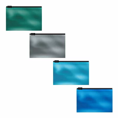 Zip-пакет пластиковый ErichKrause Glossy Ice Metallic, Card Size, непрозрачный, ассорти 54986