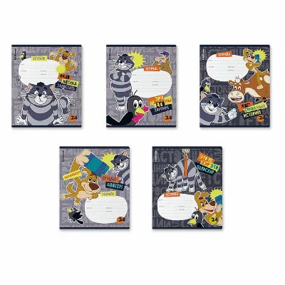 Тетрадь школьная ученическая ErichKrause Простоквашино, 24 листа, линейка MIX-PACK 60635