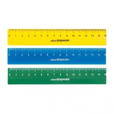 Линейка schoolformat пластик 15 см непрозр. ассорти 053595