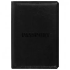 Обложка для паспорта STAFF, полиуретан под кожу, "ПАСПОРТ", черная, 237599