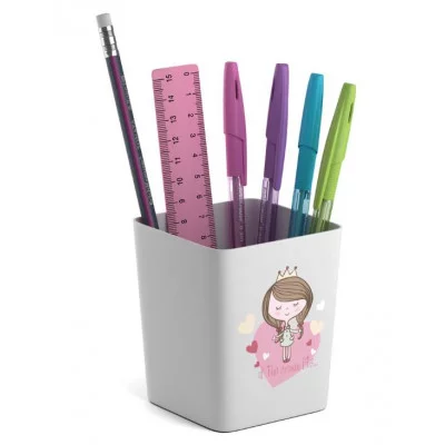 Набор настольный пластиковый ErichKrause Base Pastel Princess белый 57972