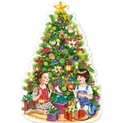 Плакат "Дети с подарками под новогодней ёлкой", изд.: Горчаков 460228997592301199