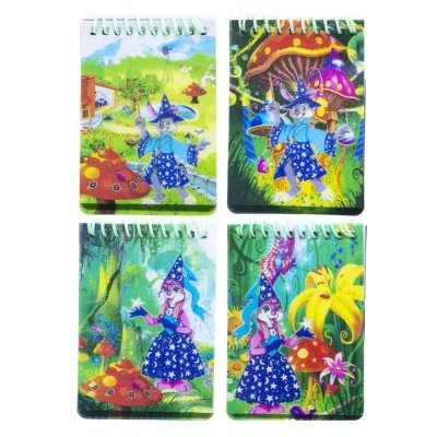 Блокнот Волшебники на спир, 7х10см,пл.обл, клет, 30л 46351