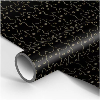 Упаковочная бумага 1шт глянц. 70*100см, MESHU "Ночь котов", 80г/м2 358098