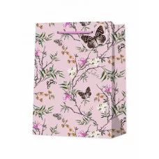 Dream cards Пакет подарочный с мат. лам 31х42х12 см "Нежные бабочки", 210 г (Размер ХL) ППК-0027