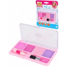 Набор детской косметики "Модная девчонка" (палетка теней, апплик., кисть, цвет микс) ( Арт. КС-5245)