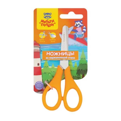 Ножницы детские Мульти-Пульти "Приключения Енота" 12,8см, ассорти, европодвес 258784