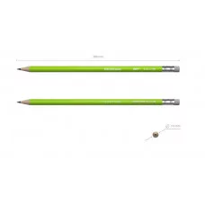 Чернографитный карандаш пластиковый ErichKrause JOY® Reef суперстираемый круглый с ластиком НВ  62768