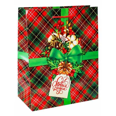 Пакет подарочный с глянцевой ламинацией 18x23x10 см (M) Мистерия Рождества, 157 г ПКП-6119