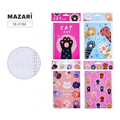 Блокнот "ЛАПКИ", 1 шт, 12.5х17 см, 40 листов, M3194