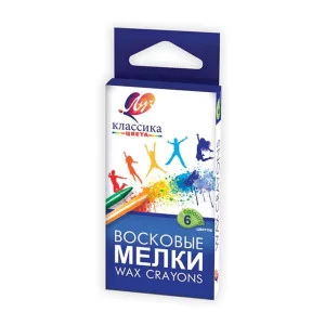 Набор воск. каранд. КЛАССИКА 6 цв. круглые Луч 048301