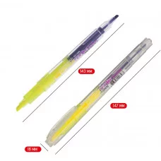 Текстовыделитель двухсторонний Crown "Multi Hi-Lighter Twin" желтый/фиолетовый, 3/2мм 208939