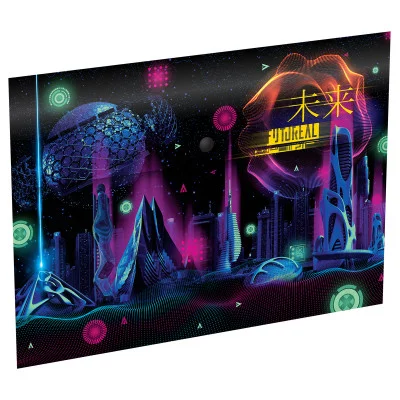 Папка-конверт на кнопке Berlingo "Futureal", 330мкм, с рисунком 352547