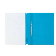 Папка-скоросшиватель пластик. СТАММ А4, 120мкм, голубая с прозр. верхом 355663